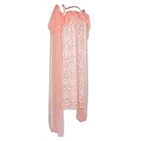 Prettyia マタニティウェア　妊娠女性　ワンピース　ドレス　スカート　マキシ　可愛い　花飾り　透け感　ピンク　写真撮影　　