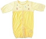 【ベビー服】【子供服】【ロンパース】　接結天竺×パイル2WAYオール ボーダー　うさぎ　くま　ふうせん (クリーム)