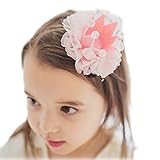KANARIA 女の子 ヘア アクセサリー クリップ / キッズ 子供 / 王冠 クラウン / 結婚式 誕生日 お出掛け 写真用 / ピンク (ピンク)