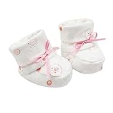 ホワイトダブルレイヤーコットンソフトソールベビーシューズかわいい幼児靴少年少女靴