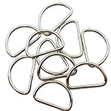 KUKU工房 Dカン 内径38mm 線径3.6mm 10個セット レザークラフト 金具 (シルバー)