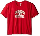 NFL San Francisco 49ers Short SleevedスクープネックTシャツ、3 x、レッド