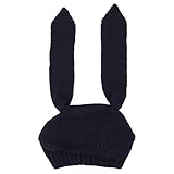 PER　ベビー帽子 柔らかいウール帽 ニットキャップ ウサギ耳帽子 かわいい 子ども 女の子 男の子　0-3歳設定