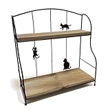 sky voyage ( スカイ ボイエッジ ) ラック ２段 ネコ 幅 27cm 奥行 12cm 高さ 29cm (ブラック)