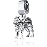 Bolenvi Siberian Husky Dog 925 Sterling Silver Clip-On Dangle Pendant X Charm Bead for Pandora & Similar Charm Bracelets or N