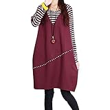 (マーシェル) Marshel マタニティ ワンピース チュニック 長袖 ゆったり おしゃれ デザイン 産前 産後 長く使える 妊婦服 レッド M