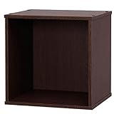 アイリスオーヤマ カラーボックス キュビック 幅34.9×奥行29×高さ34.4cm ブラウンオーク CQB-35