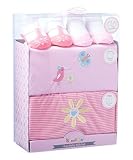 Sweet &ソフト4 Pieceベビーシャワーギフトバスケットセット カラー: ピンク