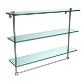Allied Brass NS-5/16TB-PC Double Corner Glass Shelf Antique Bronze by Allied Brass