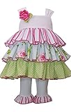Bonnie Jean Girls階層型Seersuckerと混合プリントドレス US サイズ: 6