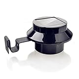 Merssavo LEDソーラーモーションラウンド耐候トグルスイッチライト屋外ガーデンパスランプフェンスライト