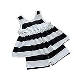 Famukaキッズ女の子蝶ネクタイコットンベスト＋ショート服セット（黒　２歳）