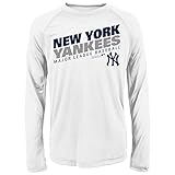 MLB Youth 8 – 20ヤンキースパフォーマンス長袖Tee、L ( 14 – 16 )、ホワイト