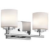Kichler 45501 O Hara 13 " Wide 2バスルームライトVanity、 H 6 1/4" x W 13" シルバー 45501CH 1