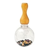 MokuNeji（モクネジ） TOY Grip with Globe Bottle ナチュラル 山中漆器のろくろ技術で作った木製がらがら