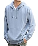 [カンゴール] プルオーバー パーカー メンズ スウェット 長袖 フード オーバーサイズ M ブルー×ホワイトc