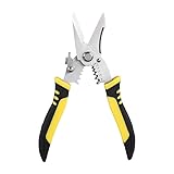 ワイヤーカッター ワイヤー圧着工具 切断 はさみ 超鋭い カッター はさみ ワイヤーストリッパー付き 8-14AWG