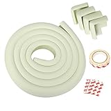 JNTworld コーナークッション ケガ防止 コーナークッション コーナーガード 赤ちゃん/ベビー/お子様やご年配の方 自由DIY テーブル/ベビーベッド/柱の角などにも 4m＋コーナーパット4個+