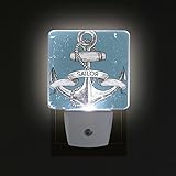Alaza LED Night Light withスマートDusk to Dawnセンサー、アイテムon the Marineテーマプラグin Night Light Great Forベッドルーム