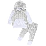 Prettyia ベビー コットン 通気性 ソフト 遊び着 普段着 シャツ トップス ロングパンツ フロントポケット 2点セット 4サイズ選べ - 90