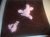 Baby Baby Blankets & Beyond Nunu Chocolate Brown & Pink Bunny Lovey Security Blanket New by Blankets
