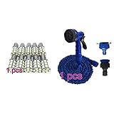 Noloo 24V LED S25 高輝度 白光 24連 マーカー ポジション ライト 車用 車幅灯 10個セットとホースノズル 散水ノズル　7.5m 洗浄 洗車 家庭用 多機能
