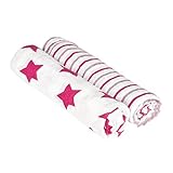 LASSIG レッシグ モスリン おくるみ X Large (２枚入り) (スター＆ストライプ　ガール)