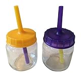 MessLessBaby Resusable Self Feeding Baby Food Jar Lid with Builtin Straw by MessLessBaby