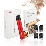 Dr.Chill ドクターチル スターターキット（本体デバイス 専用フレーバー） 電子タバコ ベイプ vape シーシャ 爆煙 大容量 禁煙 ニコチン無し タール無し (レッドデバイス・ストロングシガー)