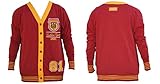 Tuskegee – レッドライトコットン/スパンデックスカーディガンwithイエローアクセント