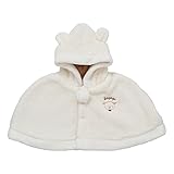 西松屋 [EFD] シープボア耳付き梵天マント（子ヤギ/アルパカ） 【新生児50-70cm】　クリーム