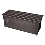 グリーンライフ ベランダ台ストッカールーバータイプ120深型 ブラウン 120x45x47cm BDS-120AN-L