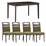 フランスベッド お掃除ロボット対応ダイニング フローティア テーブル130幅 ダークブラウン色 5点セット 【3梱包】 FT-SM DT130&amp;FT-SM2 CH2