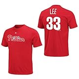 Philadelphia Phillies Cliff Leeユースレッド名前と番号Tシャツ( L )