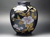 【Ｂ級品】鉄仙花　黒花瓶（１８ｃｍ）