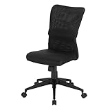 サンワダイレクト オフィスチェア メッシュ ランバーサポート付 ミドルバック ロッキング ブラック 150-SNC055BK