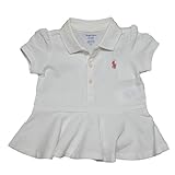 (ポロ ラルフローレン)POLO RALPH LAUREN ベビー 女の子 ポロシャツ Cotton Mesh Polo Shirt ホワイト White (6M) [並行輸入品]