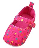 (ビグッド)Bigood ベビーシューズ フォーマル 女の子靴 子供靴 水玉柄 ファストシューズ フォーマル ベビー靴 結婚式 出産祝い ルームシューズ 11cm ローズ