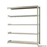 中量棚500kg 連結 幅180×奥行45×高さ210cm 5段 ニューアイボリー 500kg/段