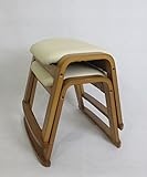 2脚セット　スタッキングチェアー　曲木　木製　スツール オットマン　hd-6203 iv-2