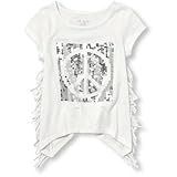 ザ・チルドレンズプレイス THE CHILDREN'S PLACE/ ショートスリーブインベリッシュグラフィックフリンジサイドトップ トップス半袖Tシャツ 4歳【並行輸入】