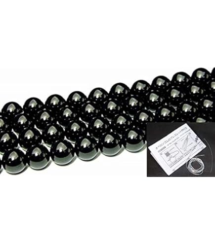 Amazon | g3-1913K AA 10mm 黒色 キャッツアイ 猫目石 1連37cm