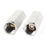 uxcell　チェックバルブ　ワンウェイ　ストレート　ネジ径8.8mm　メスネジ　2個