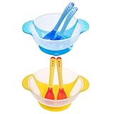 Perfk 赤ちゃん食器　 お椀 　蓋付き　ボウル　食器　 フォーク スプーン 吸盤付き 食器セット