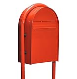（メイファ）ME-FA 郵便ポスト mail box メイファ アンバー 後出し＋ラウンドポール レッド