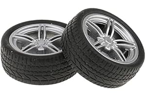 Deevoka 2ピース車のタイヤホイールタイヤおもちゃモデルゴムホイール8 40mm