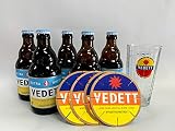 ヴェデット ホワイト 330ｍｌ５本と専用グラス＆コースターセット