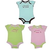 3 PACK:赤ちゃん Baby Essentials Baby / Infant Comfortable ワンピーススーツ/ロンパース/ワンシーに適合 Fit One-Piece Bodysuit 