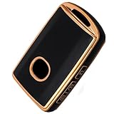 [OFFCURVE] 新型 CX8 CX5 CX30 適合 CX60 CX-30 CX-8 ロードスター キーケース キーカバー キーシェル 新型 マツダ 専用 スマートキーケース (Gold Green)