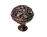 Carpe Diem Hardware Carpe Diem 143-22C Juliane Grace Oil Rub Bronze Large knob full round with Swaro